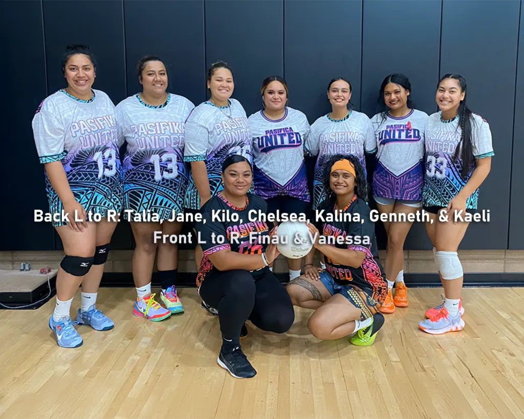 Pasifika United women's volleyball team, champions of the 2024 MOMUSA SMG